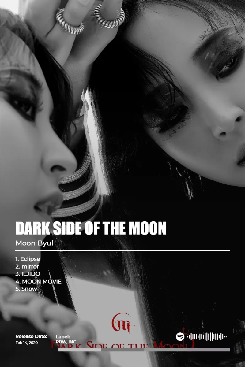 Album poster for Dark Side of the Moon by Moon Byul
