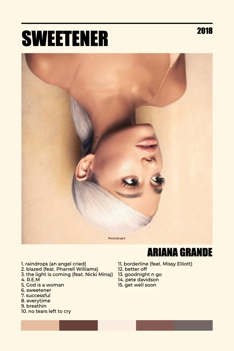Album poster for Sweetener by Ariana Grande
