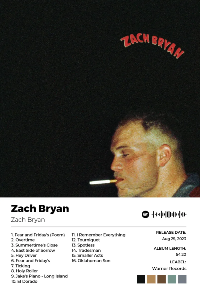 Zach Bryan · Zach Bryan · Zach Bryan · 2:3 Album poster for Zach Bryan by Zach Bryan