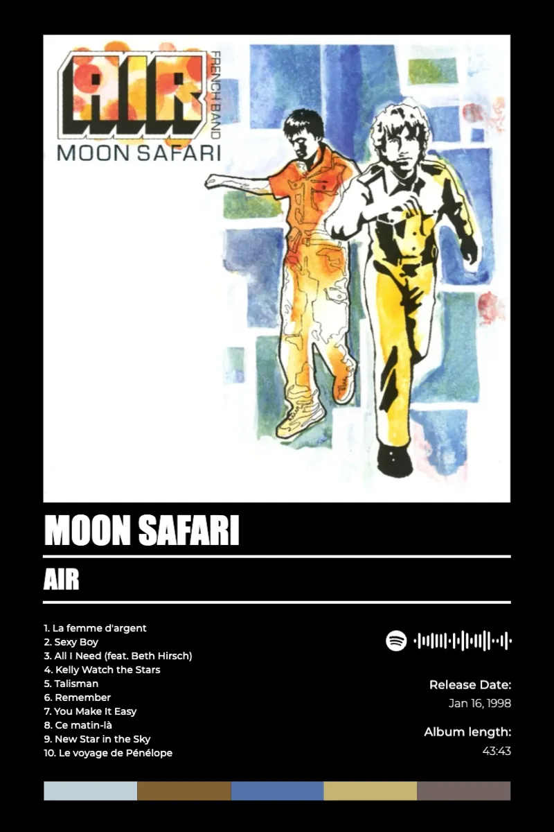 Album poster for Moon Safari by Air