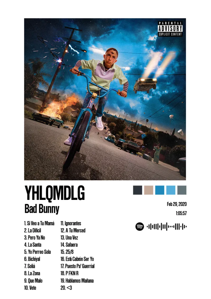 Album poster for YHLQMDLG by Bad Bunny