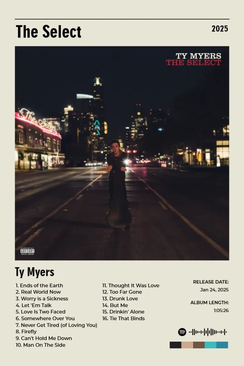 The Select · The Select · Ty Myers · 2:3 Album poster for The Select by Ty Myers