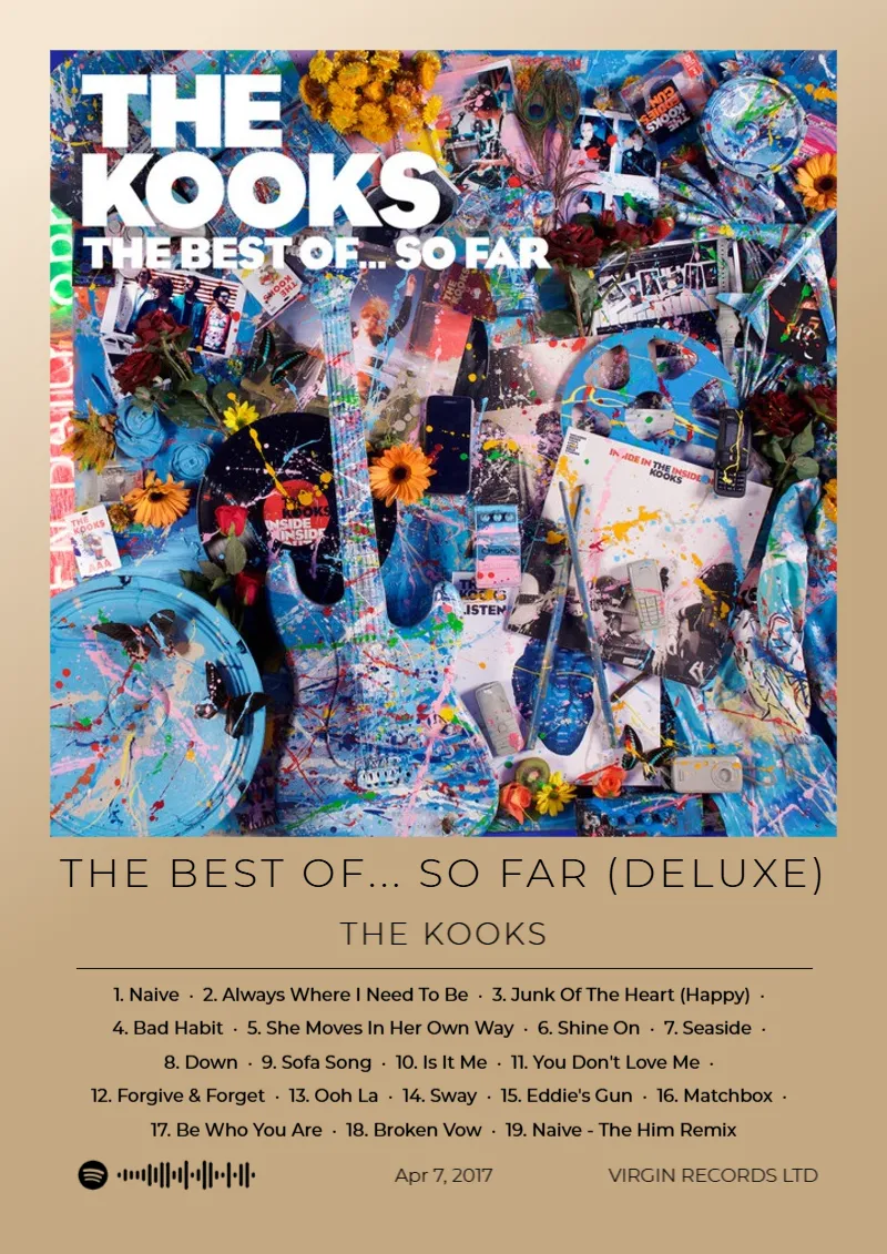 The Best Of... So Far (Deluxe) · The Best Of... So Far (Deluxe) · The Kooks · DIN A4 Album poster for The Best Of... So Far (Deluxe) by The Kooks