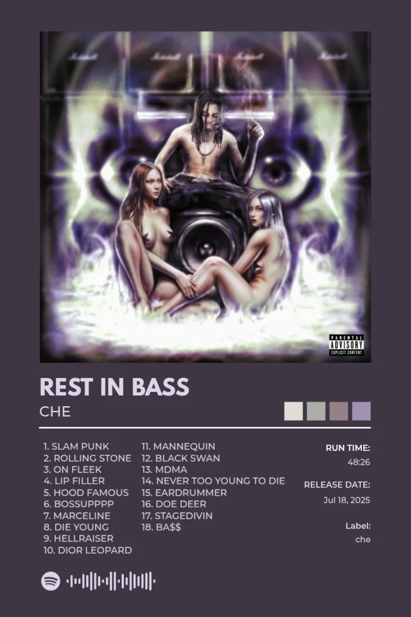 Album poster for REST IN BASS by Che