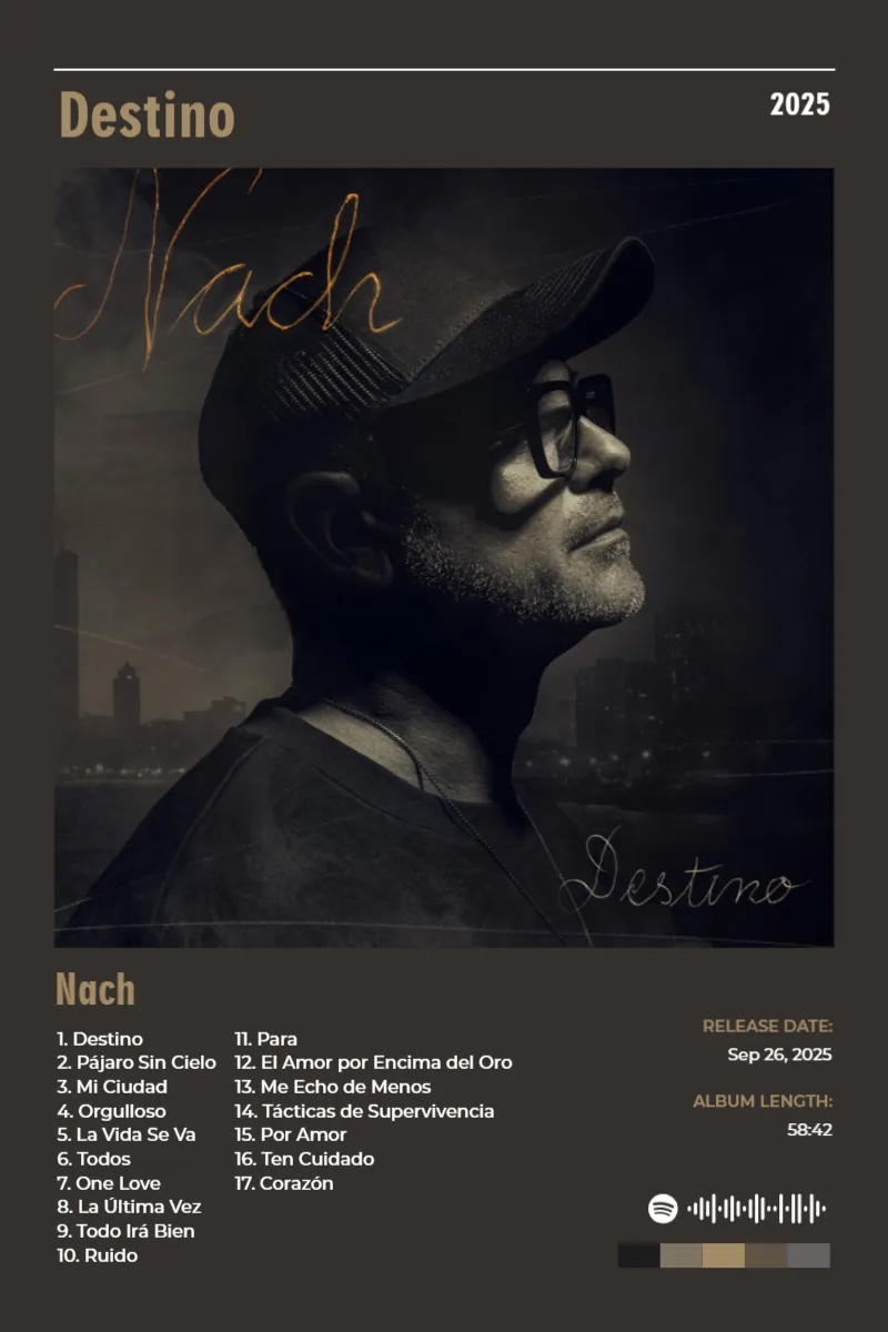 Destino · Destino · Nach · 2:3 Album poster for Destino by Nach