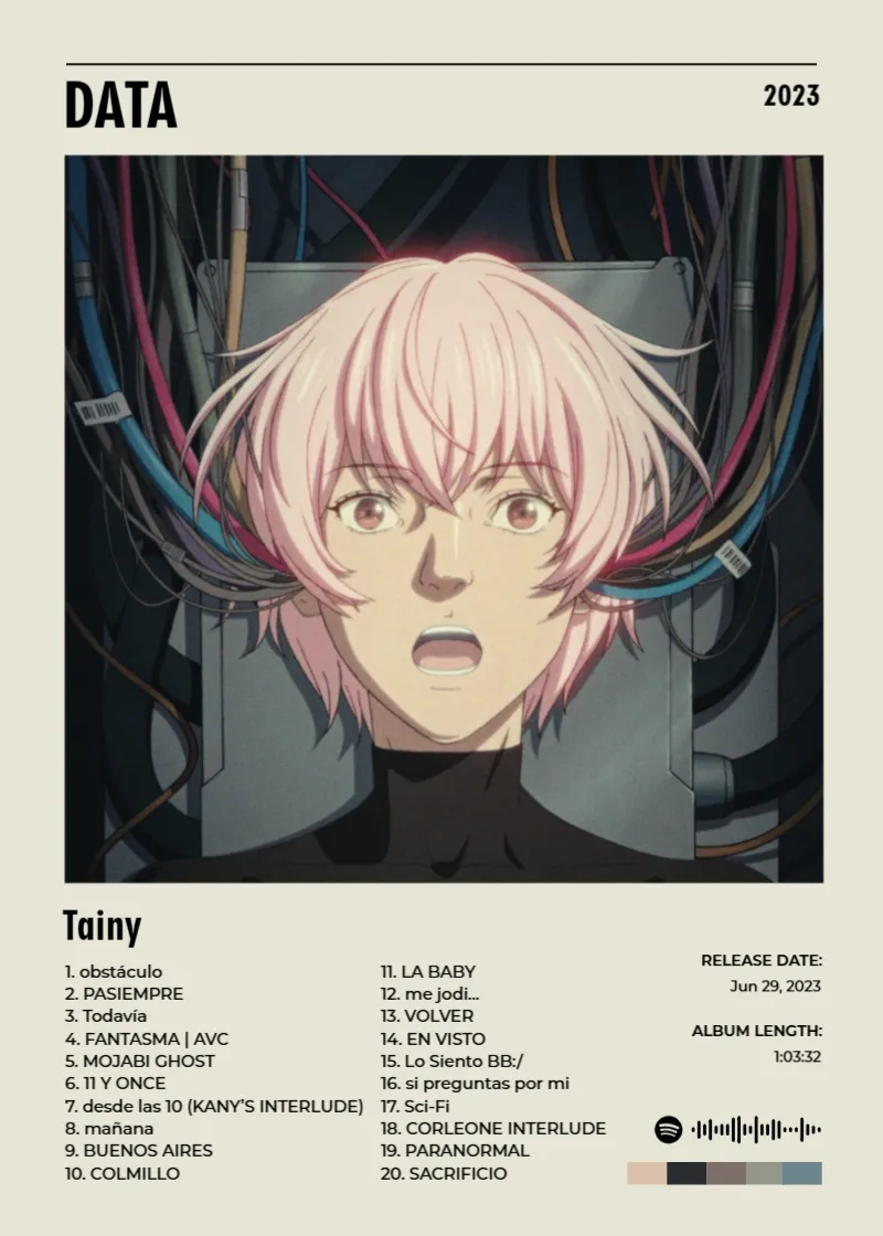 Album poster for DATA by Tainy