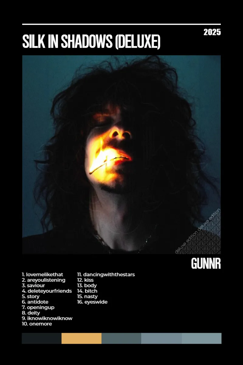 Album poster for silk in shadows (deluxe) by Gunnr