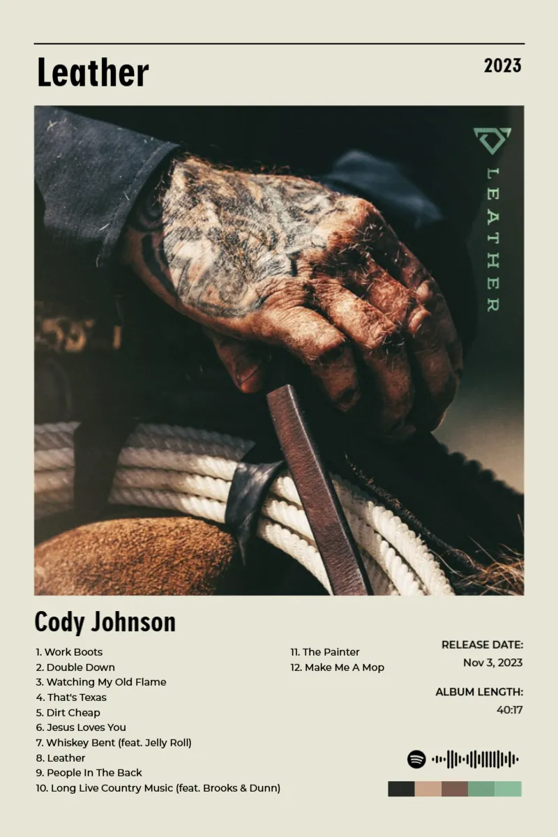 Leather · Leather · Cody Johnson · 2:3 Album poster for Leather by Cody Johnson