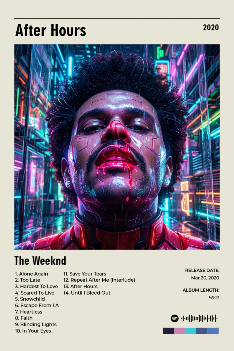 Album poster for After Hours by The Weeknd