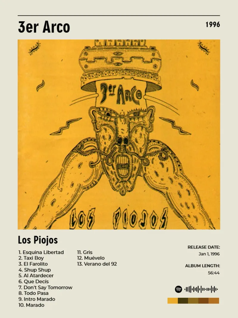 Album poster for 3er Arco by Los Piojos