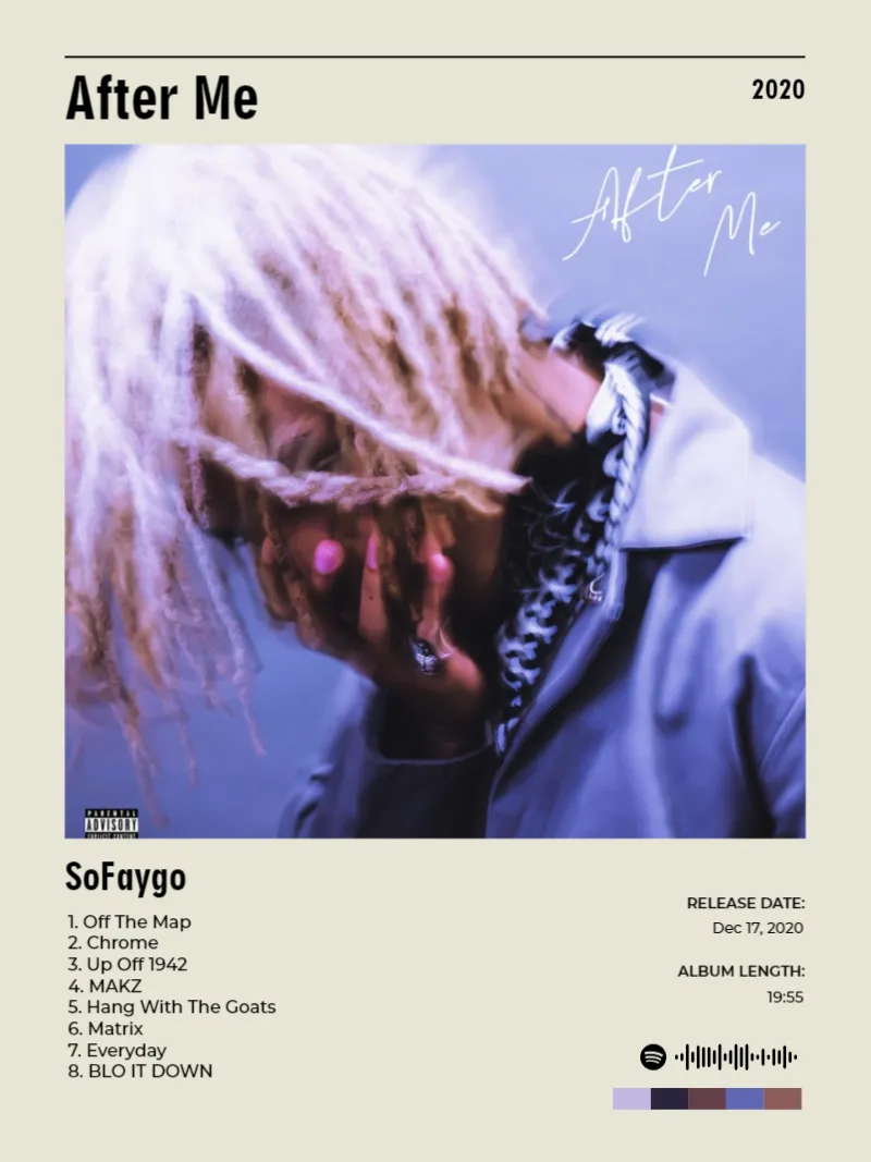 After Me · After Me · SoFaygo · US 18x24 Album poster for After Me by SoFaygo