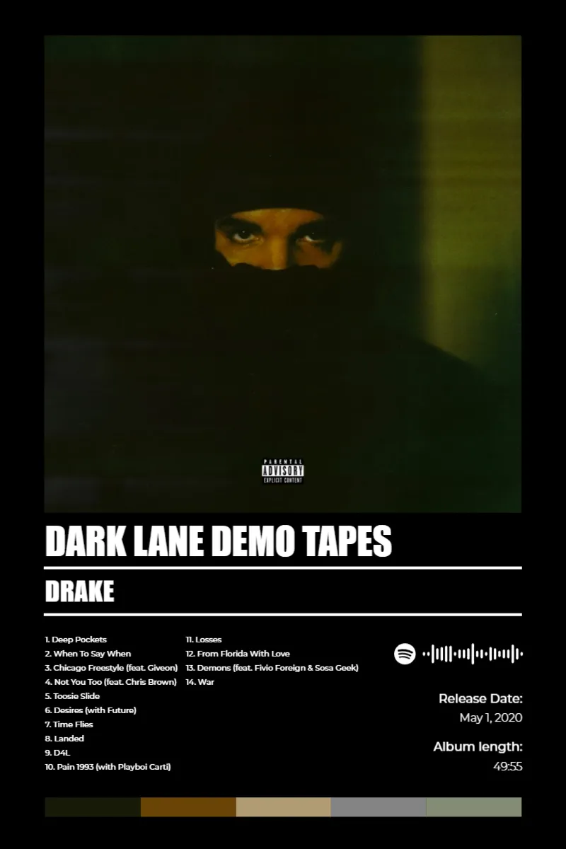 Album poster for Dark Lane Demo Tapes by Drake