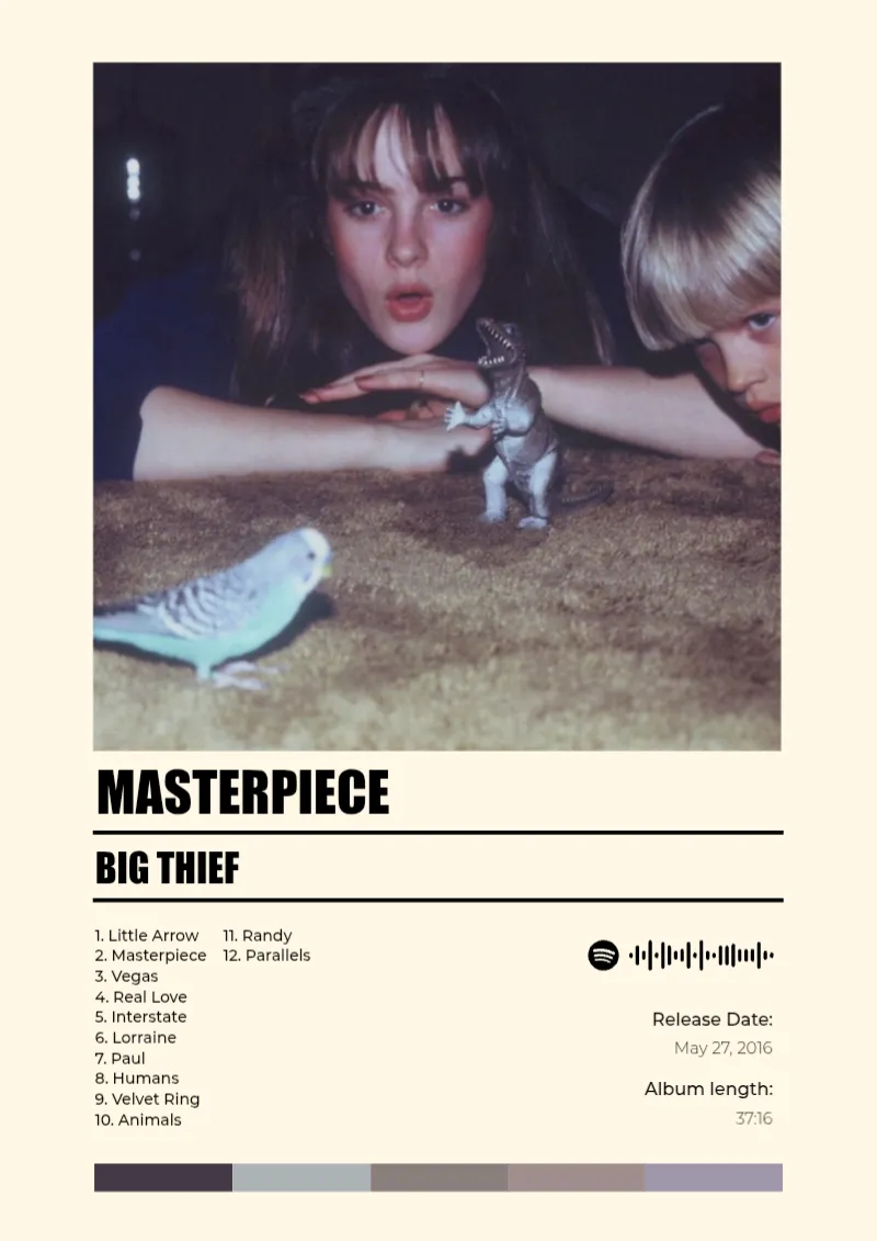 Masterpiece · Masterpiece · Big Thief · DIN A4 Album poster for Masterpiece by Big Thief