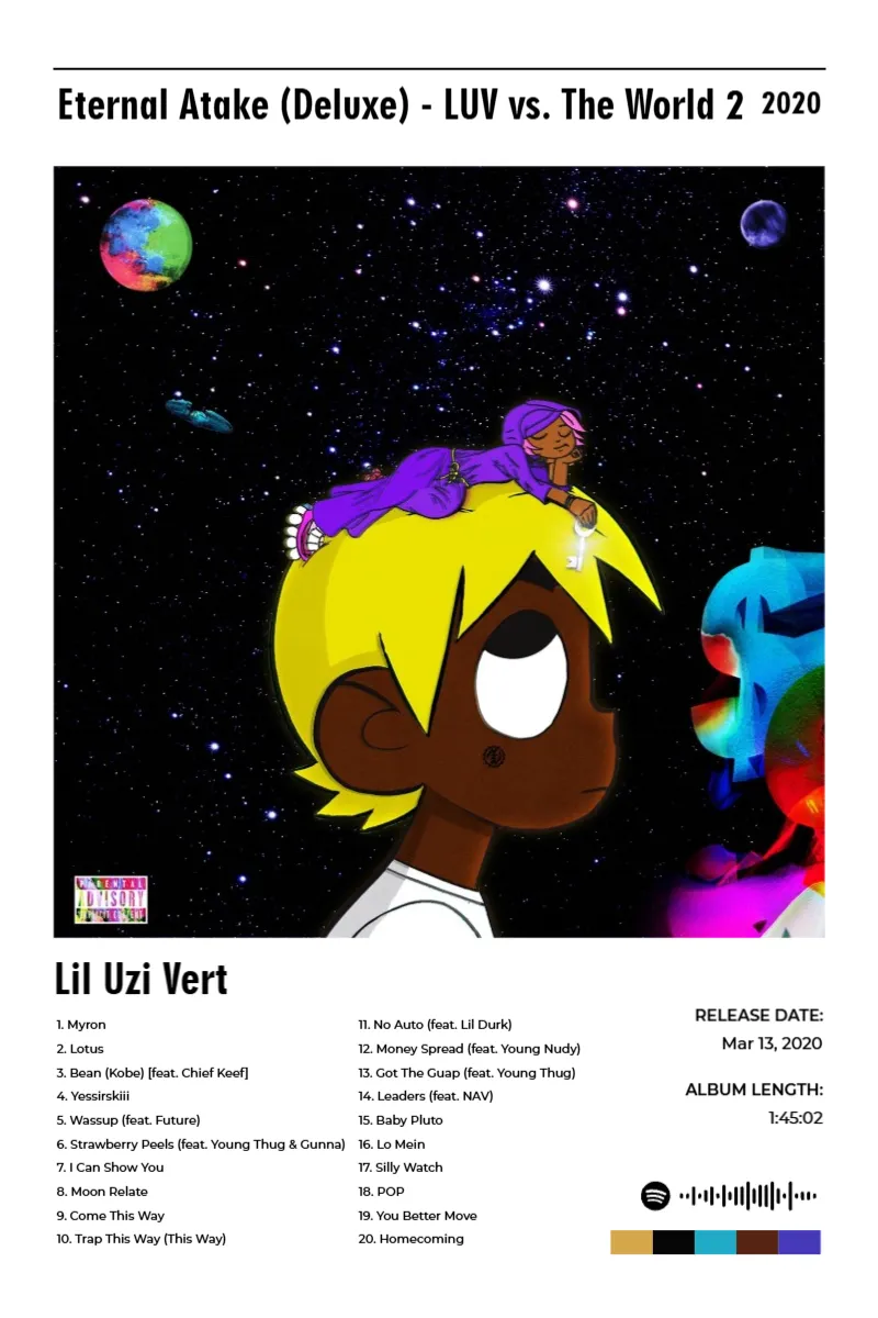 Album poster for Eternal Atake (Deluxe) - LUV vs. The World 2 by Lil Uzi Vert