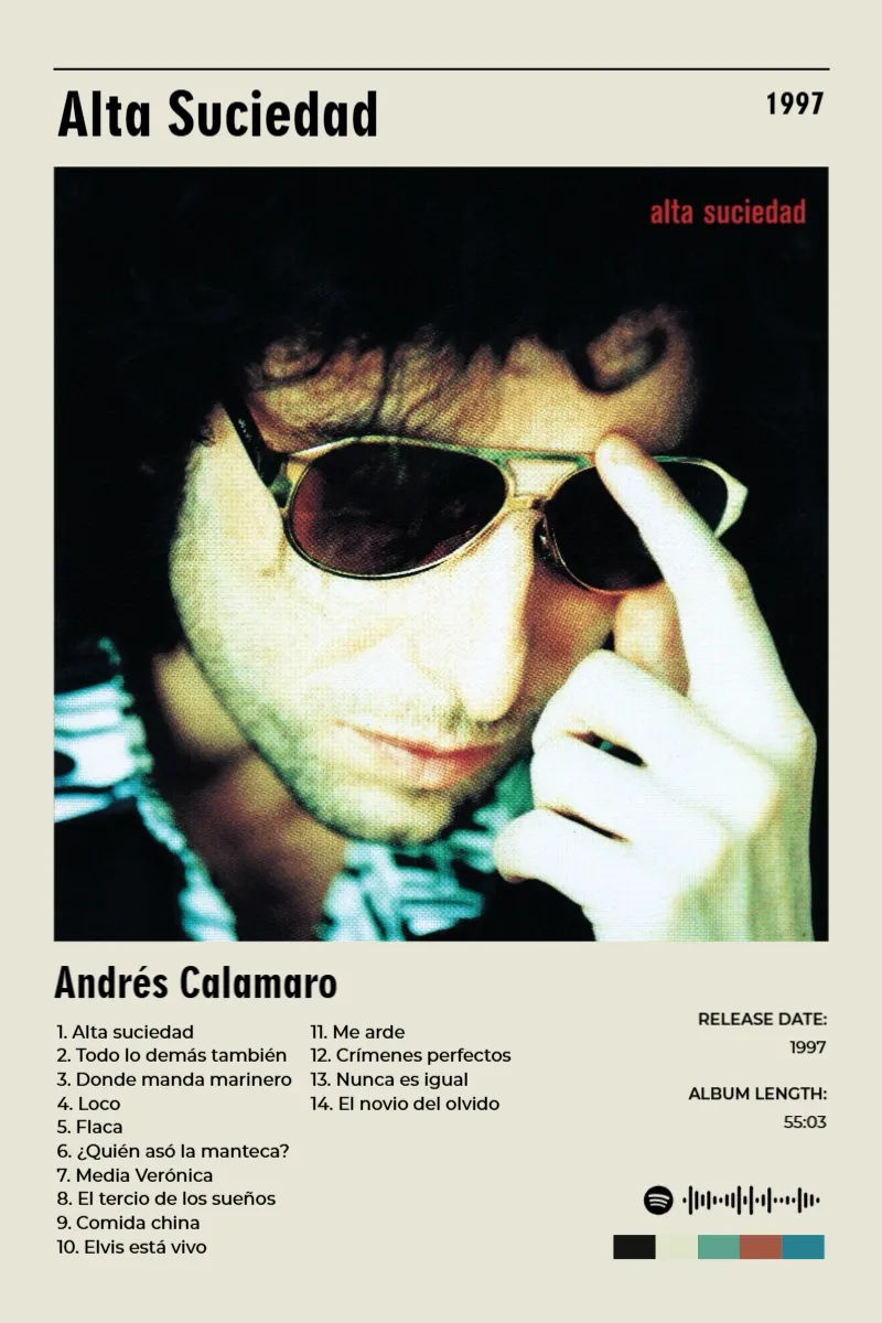 Album poster for Alta Suciedad by Andrés Calamaro