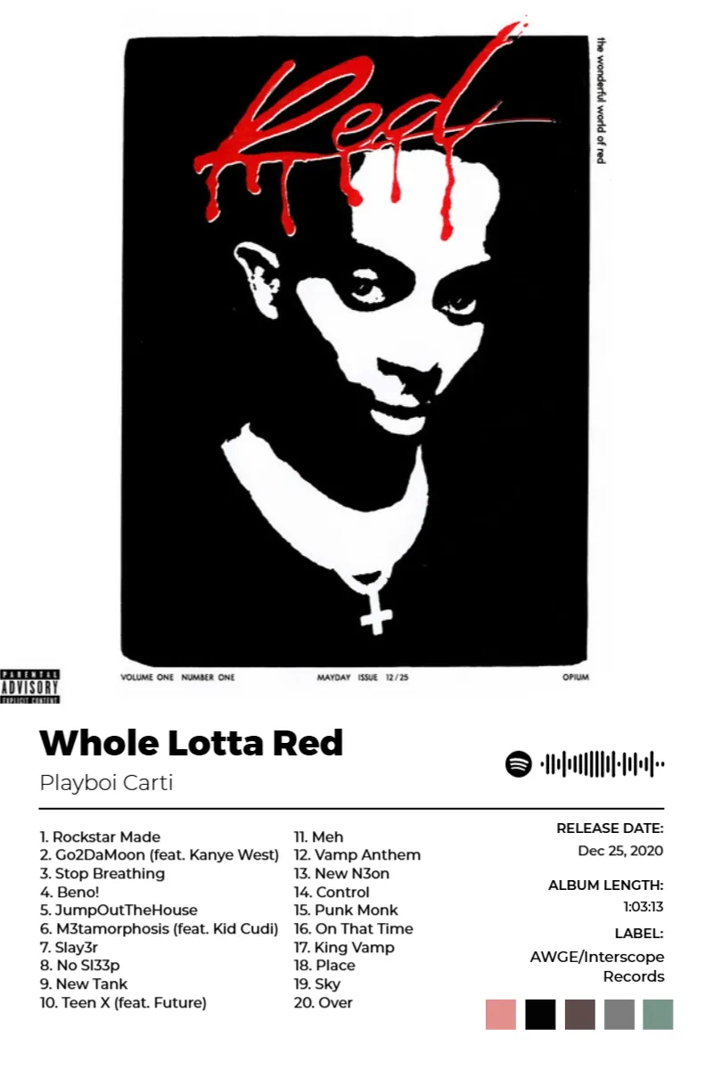 Whole Lotta Red · Whole Lotta Red · Playboi Carti · 2:3 Album poster for Whole Lotta Red by Playboi Carti