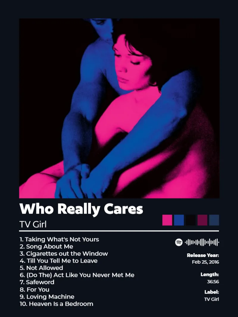 Album poster for Who Really Cares by TV Girl