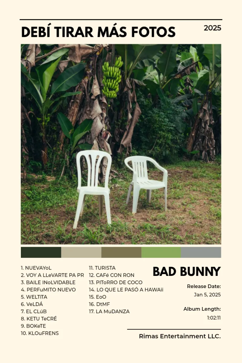 Album poster for DeBÍ TiRAR MáS FOToS by Bad Bunny