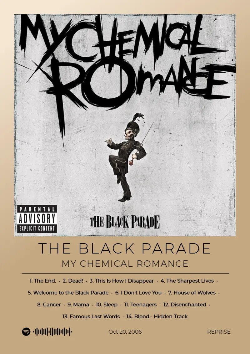 The Black Parade · The Black Parade · My Chemical Romance · DIN A4 Album poster for The Black Parade by My Chemical Romance