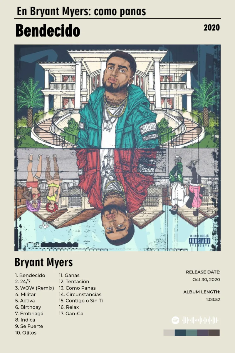 Album poster for Bendecido by Bryant Myers