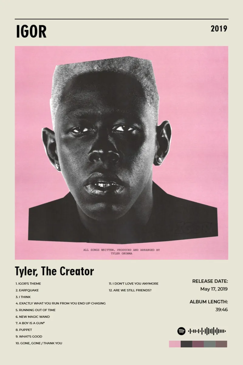 IGOR · IGOR · Tyler, The Creator · 2:3 Album poster for IGOR by Tyler, The Creator