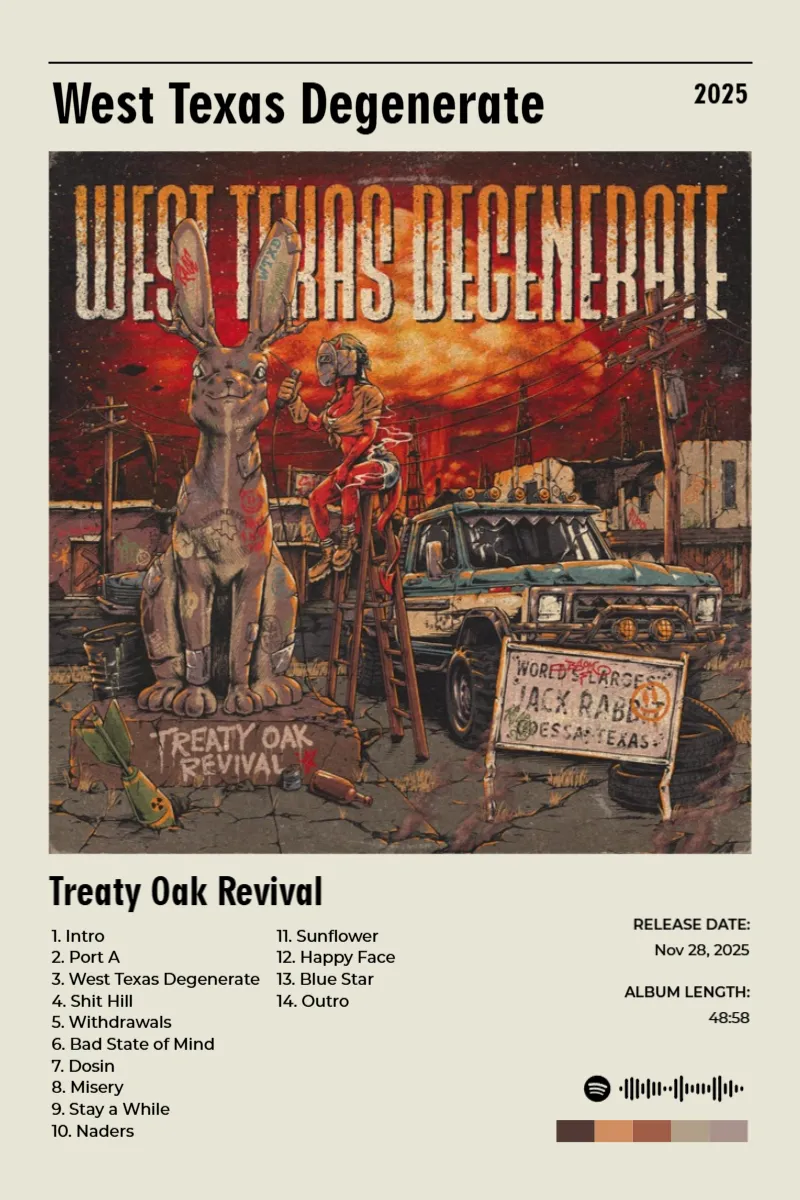 West Texas Degenerate · West Texas Degenerate · Treaty Oak Revival · 2:3 Album poster for West Texas Degenerate by Treaty Oak Revival