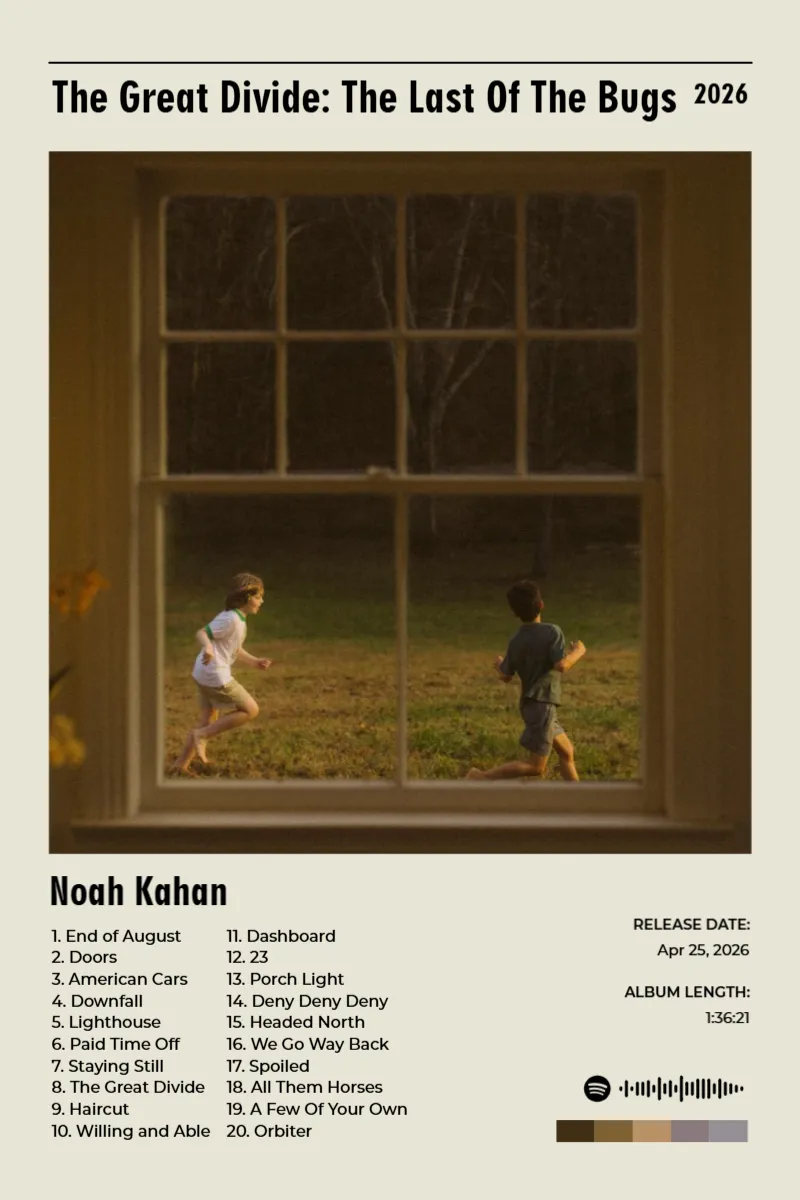 The Great Divide: The Last Of The Bugs · The Great Divide: The Last Of The Bugs · Noah Kahan · 2:3 Album poster for The Great Divide: The Last Of The Bugs by Noah Kahan
