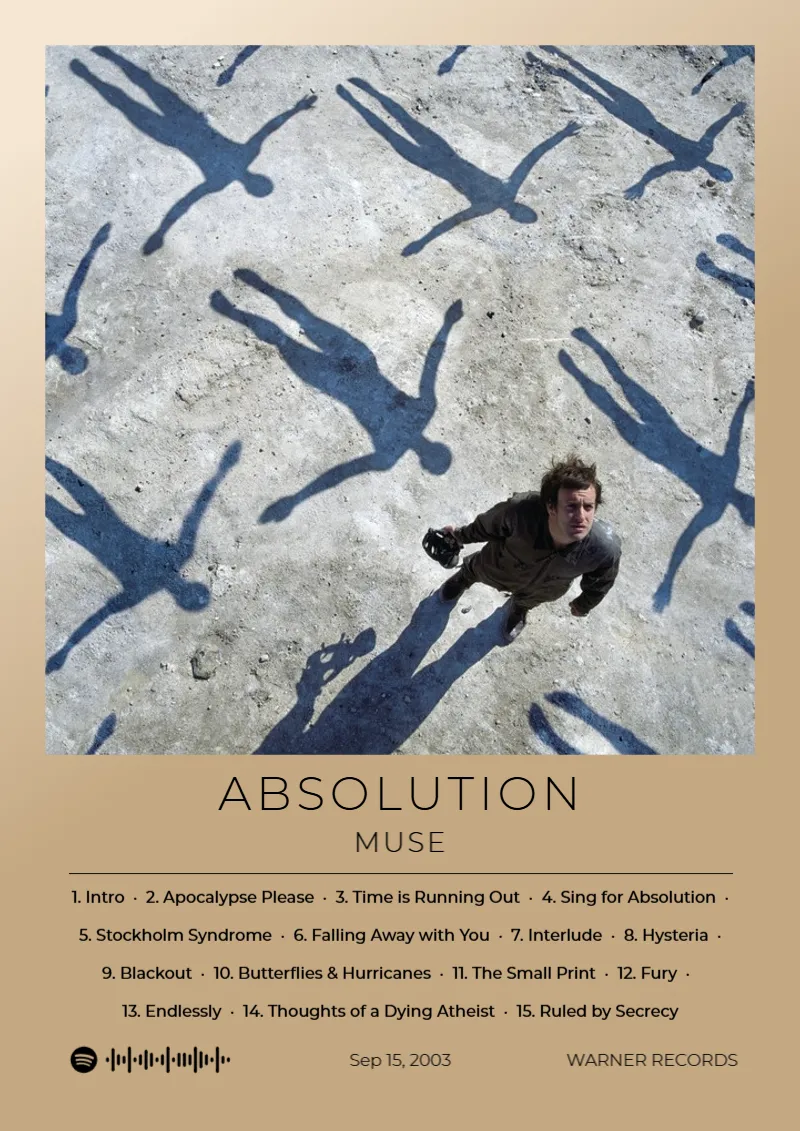 Absolution · Absolution · Muse · DIN A4 Album poster for Absolution by Muse