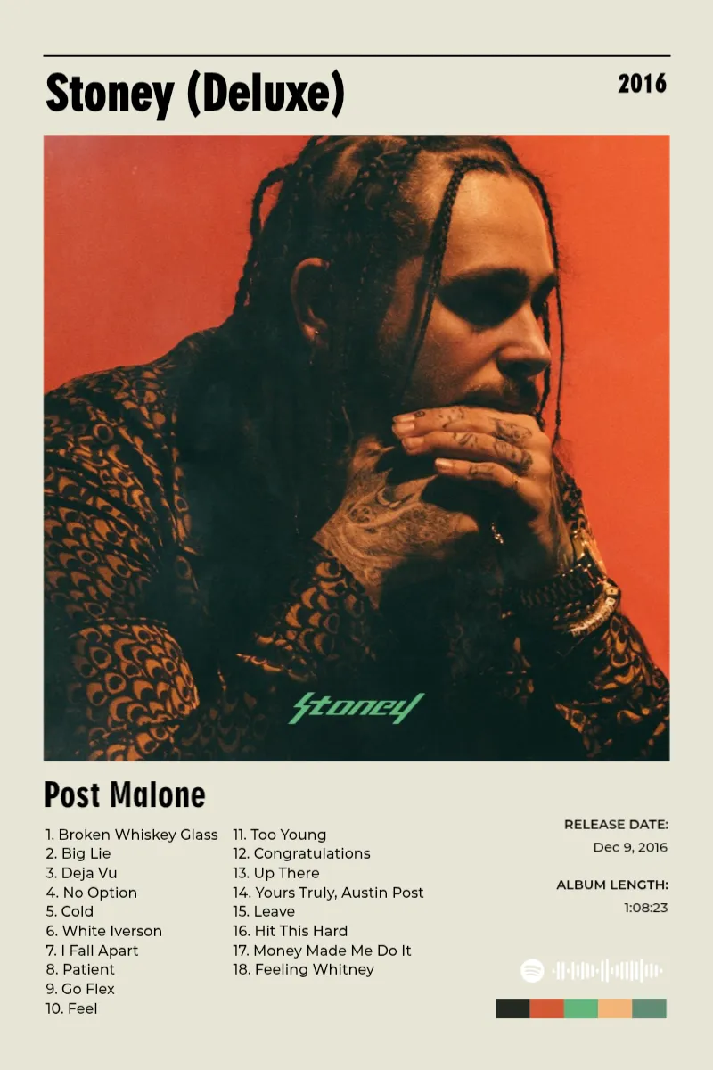 Album poster for Stoney (Deluxe) by Post Malone