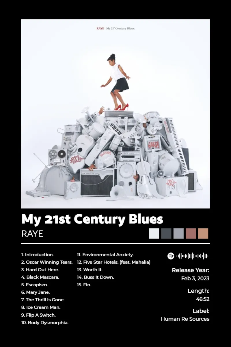 Album poster for My 21st Century Blues by RAYE