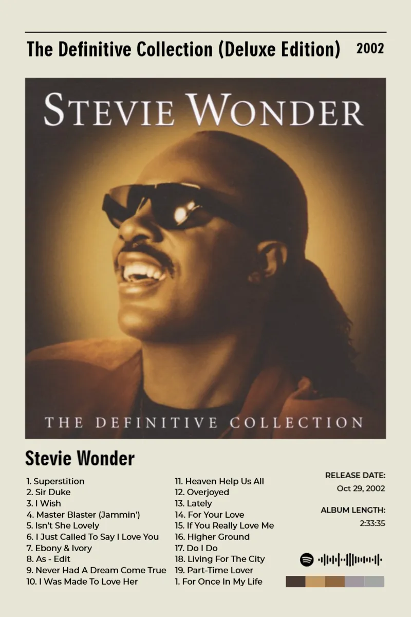 The Definitive Collection (Deluxe Edition) · The Definitive Collection (Deluxe Edition) · Stevie Wonder · 2:3 Album poster for The Definitive Collection (Deluxe Edition) by Stevie Wonder