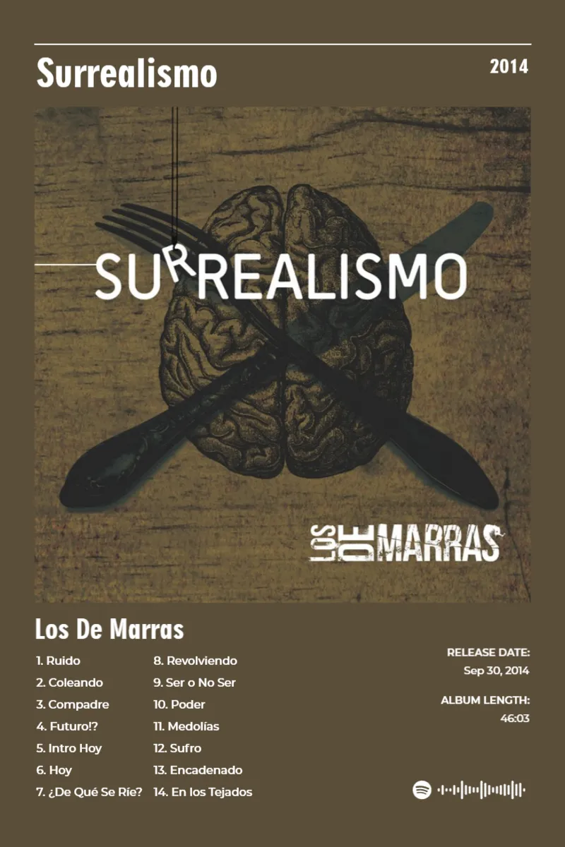 Album poster for Surrealismo by Los De Marras
