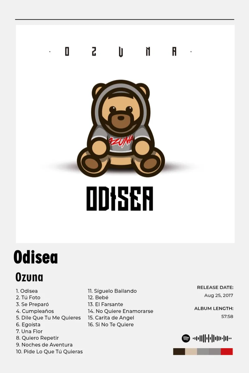 Album poster for Odisea by Ozuna