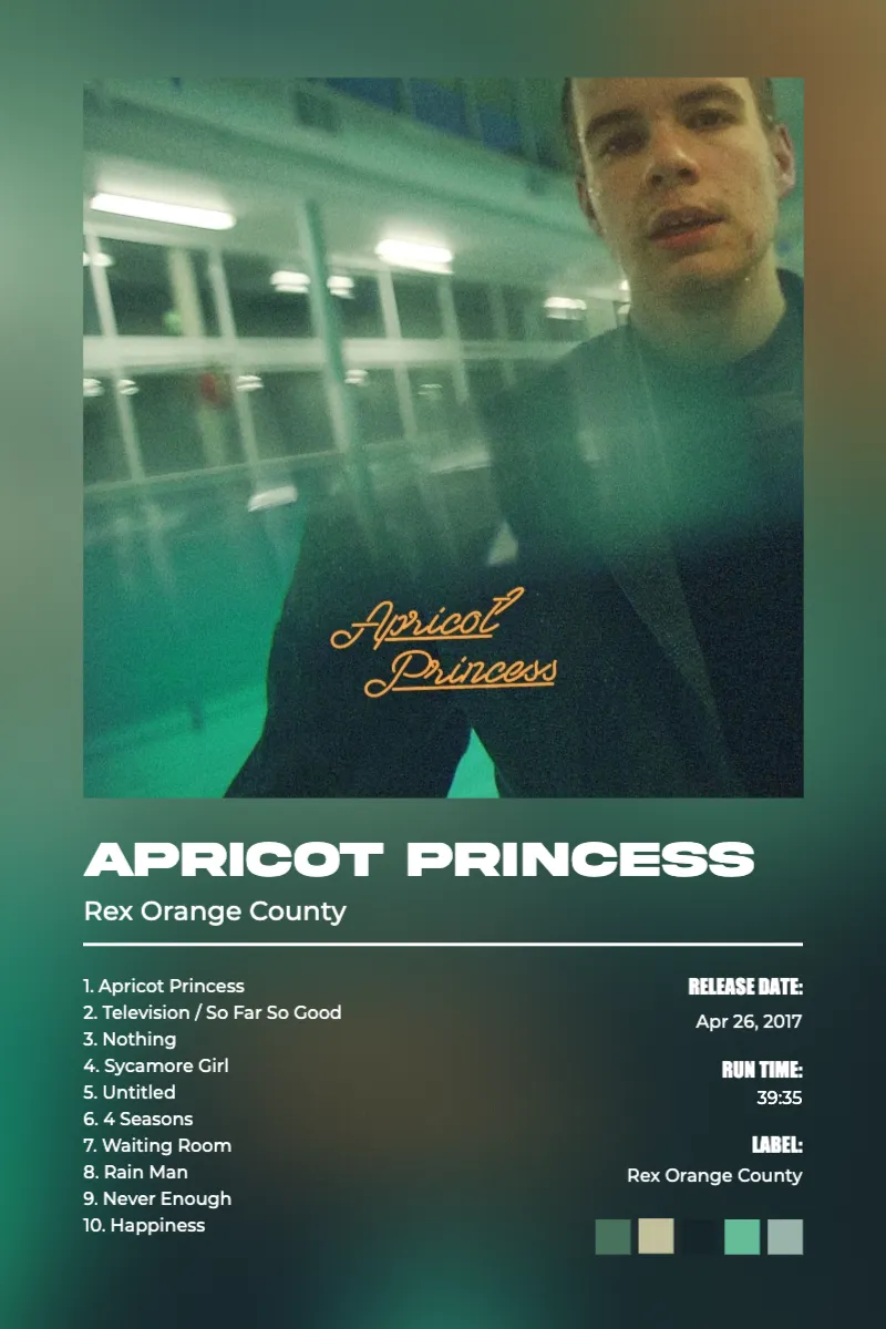 Album poster for Apricot Princess by Rex Orange County