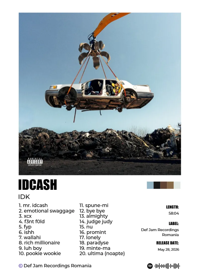 Album poster for IDCASH by IDK