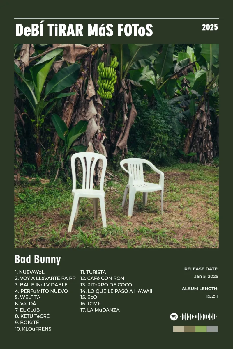 Album poster for DeBÍ TiRAR MáS FOToS by Bad Bunny