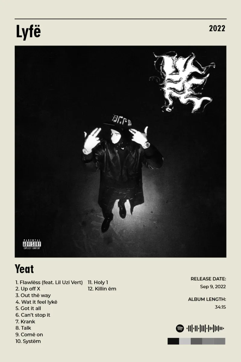 Album poster for Lyfë by Yeat