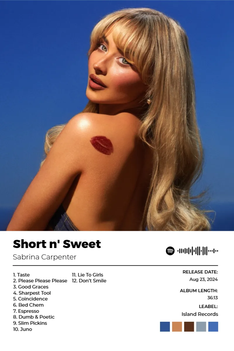 Short n' Sweet · Short n' Sweet · Sabrina Carpenter · 2:3 Album poster for Short n' Sweet by Sabrina Carpenter