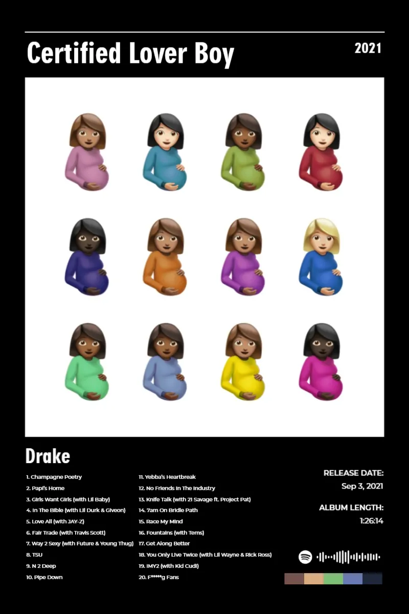 Album poster for Certified Lover Boy by Drake