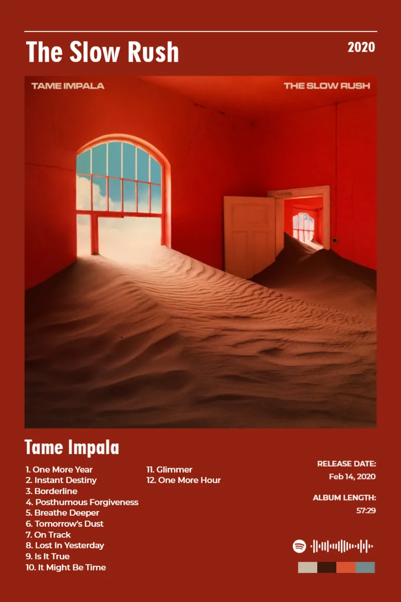 The Slow Rush · The Slow Rush · Tame Impala · 2:3 Album poster for The Slow Rush by Tame Impala