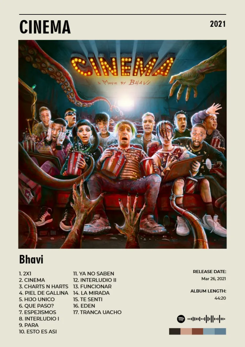 Album poster for CINEMA by Bhavi