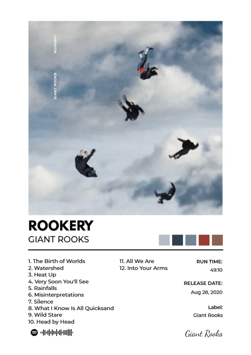 Album poster for ROOKERY by Giant Rooks
