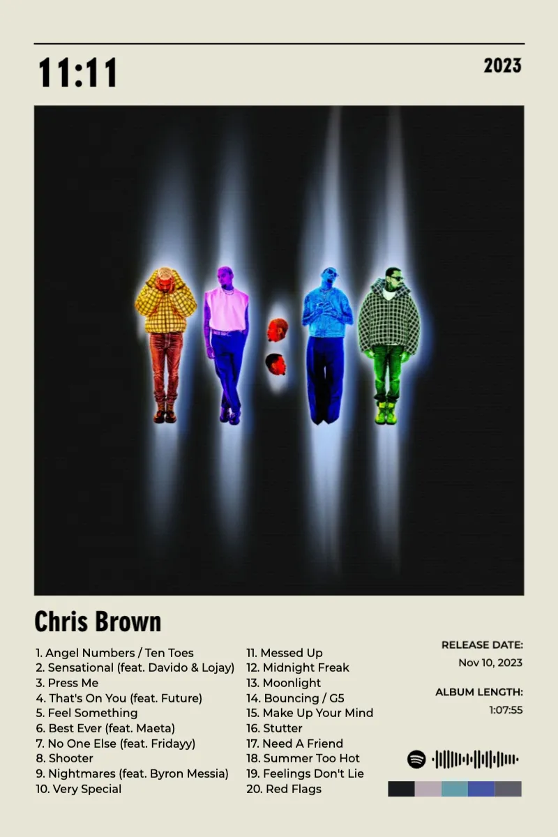 Album poster for 11:11 by Chris Brown