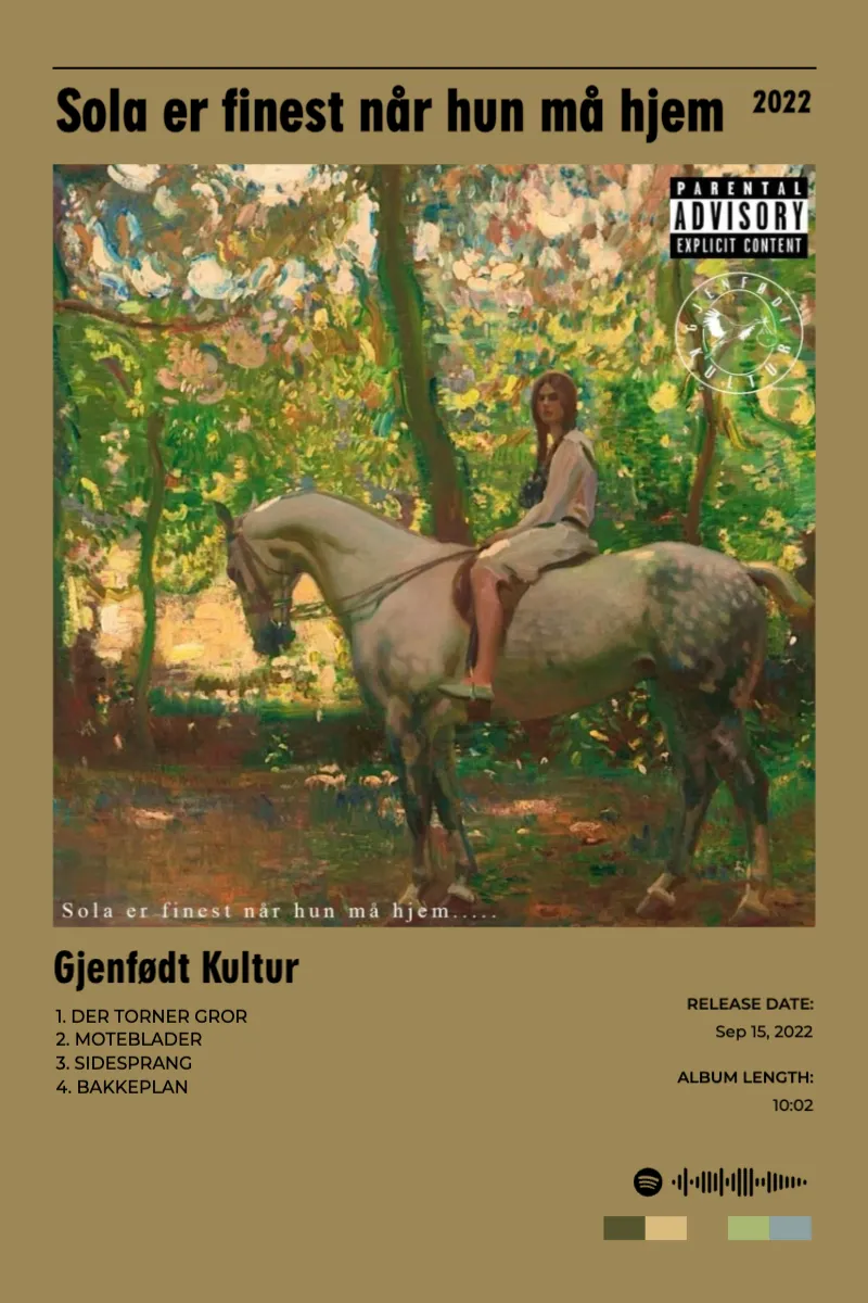 Album poster for Sola er finest når hun må hjem by Gjenfødt Kultur