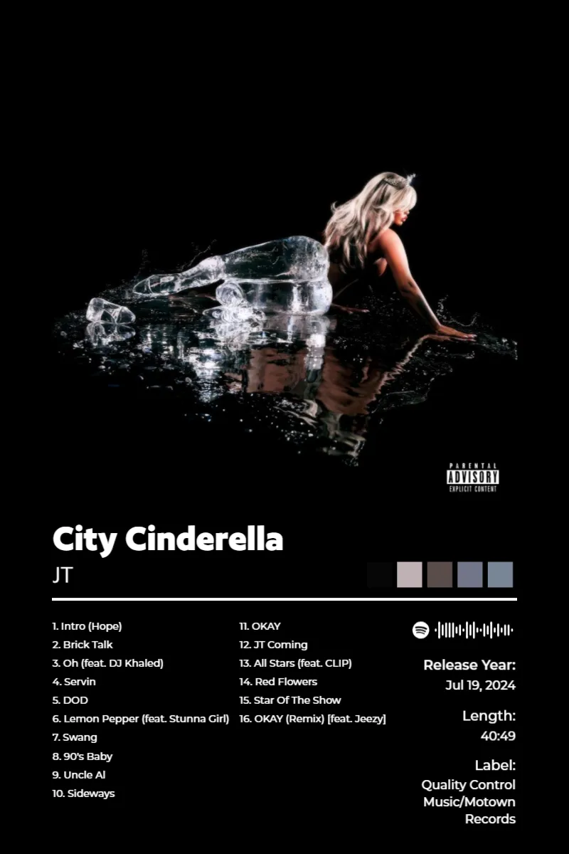 Album poster for City Cinderella by JT