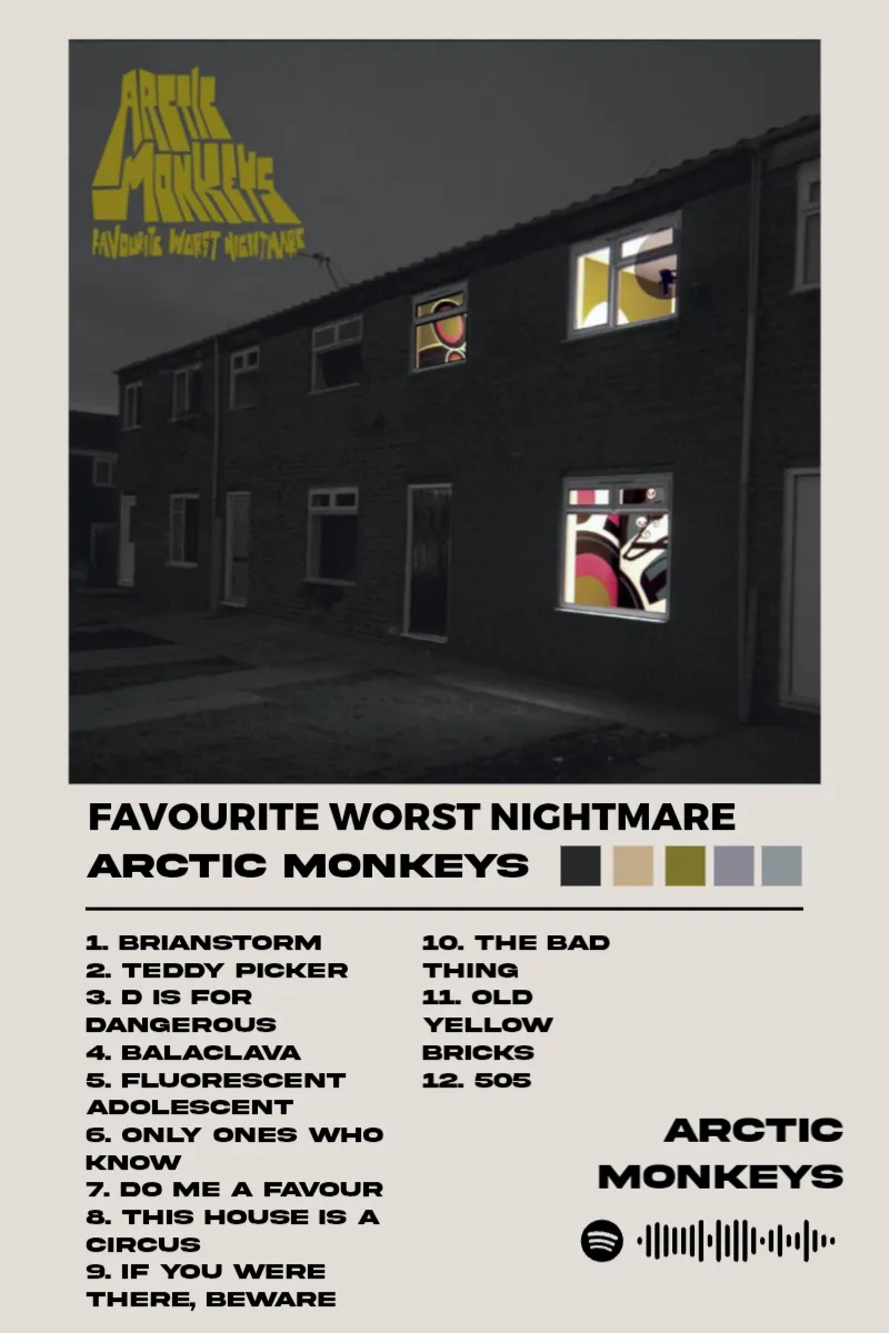 Album poster for Favourite Worst Nightmare (Standard Version) by Arctic Monkeys