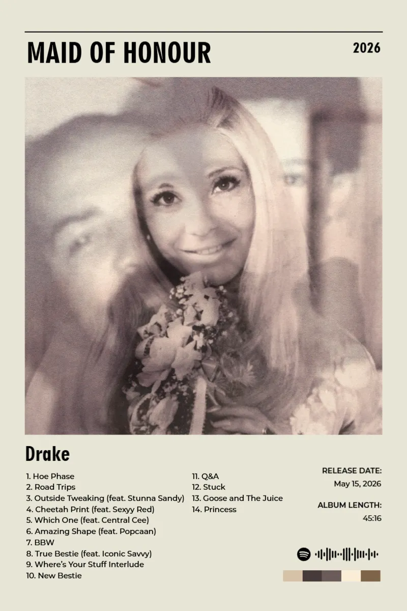 Album poster for MAID OF HONOUR by Drake
