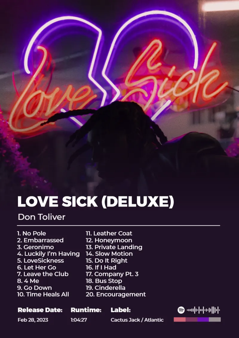 Album poster for Love Sick (Deluxe) by Don Toliver