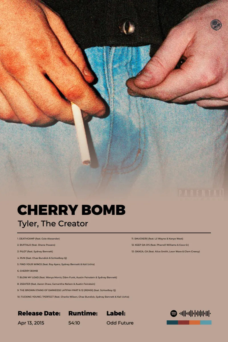 Album poster for Cherry Bomb by Tyler, The Creator