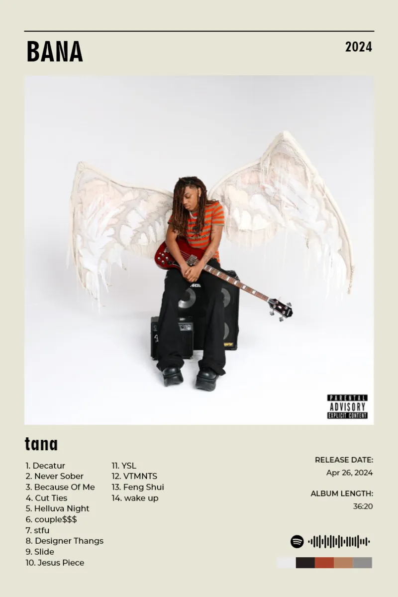BANA · BANA · tana · 2:3 Album poster for BANA by tana